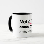 Op dit moment is er niet veel aan de hand: een gra mok (Voorkant links)