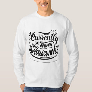 Op dit moment vermijd ik huiswerk t-shirt