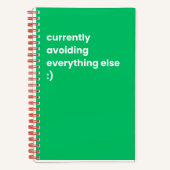 Op dit moment vermijdt hij al het andere notitieboek (Voorkant)