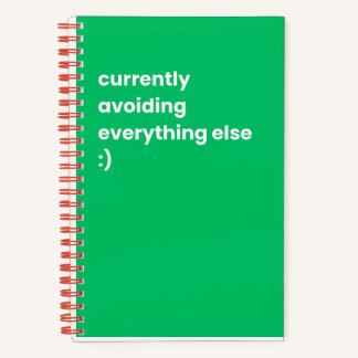 Op dit moment vermijdt hij al het andere notitieboek