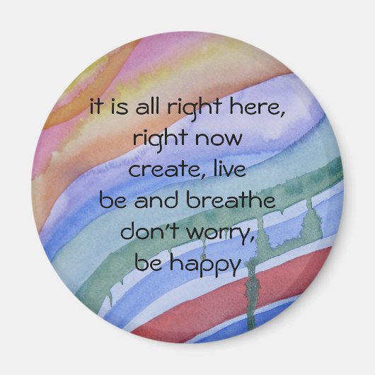 "Op dit moment" waterverf magneet (Voorkant)