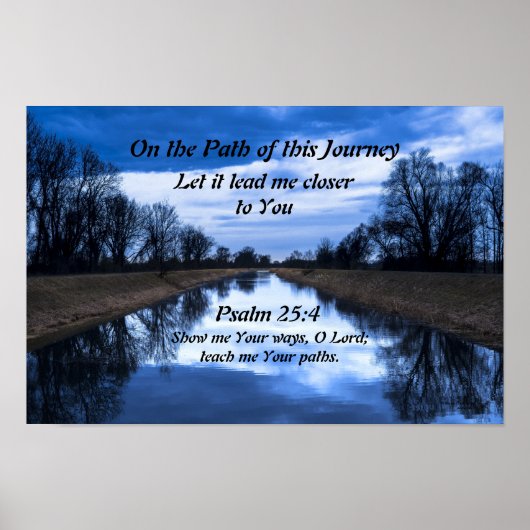 Op dit Poster van het Psalm 25:4 van de Reis (Voorkant)