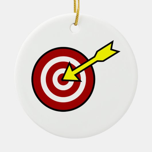 Op doel keramisch ornament (Voorkant)