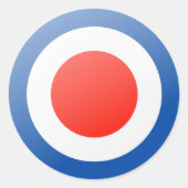 Op doel ronde sticker (Voorkant)