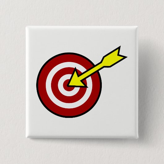 Op doel vierkante button 5,1 cm (Voorkant)
