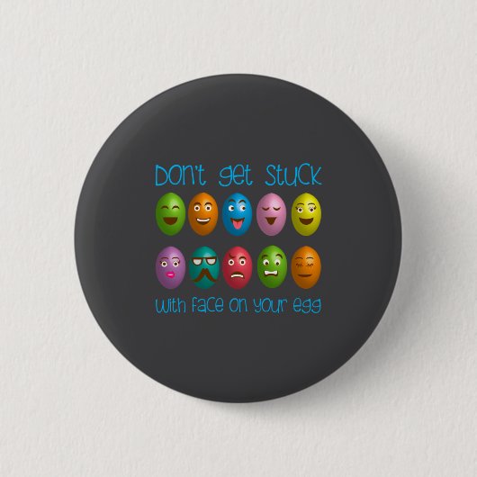 Op Don Stuck Gezicht Ei Ronde Button 5,7 Cm (Voorkant)