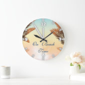 Op doorsnee tijd, palmbladeren grote klok (Huis)