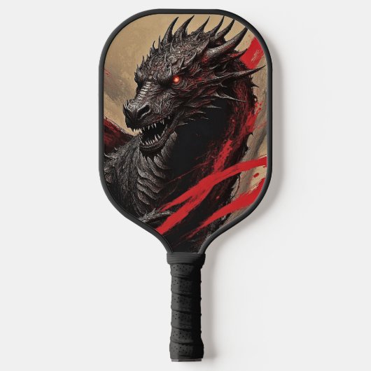 op draak geïnspireerd pickleball paddle (Voorkant)