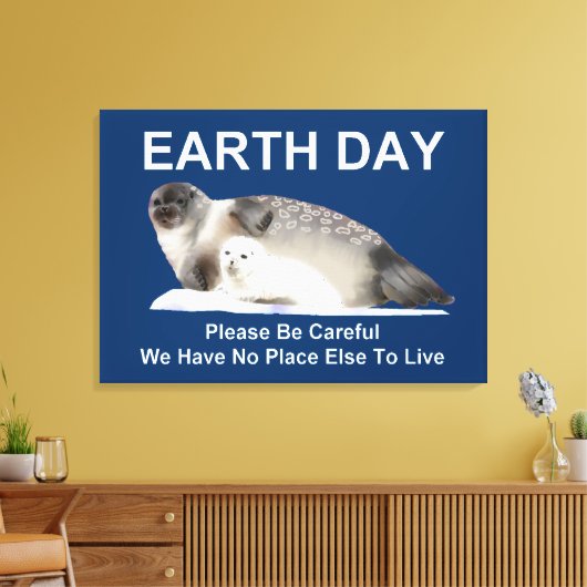 Op dunne ijs canvas afdruk (Insitu (Woonkamer))