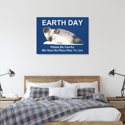 Op dunne ijs canvas afdruk (Insitu (Slaapkamer))