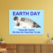 Op dunne ijs canvas afdruk (Insitu (Woonkamer))