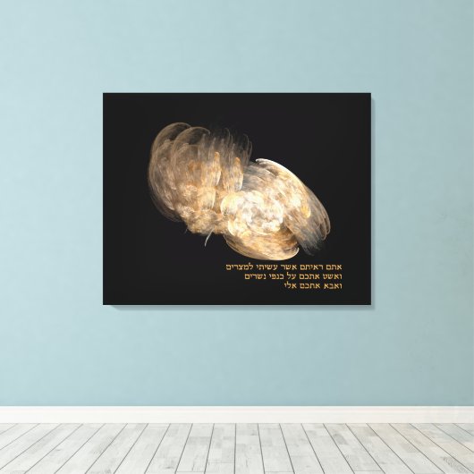 Op Eagle's Wings Canvas Afdruk (Insitu (Houten vloer))