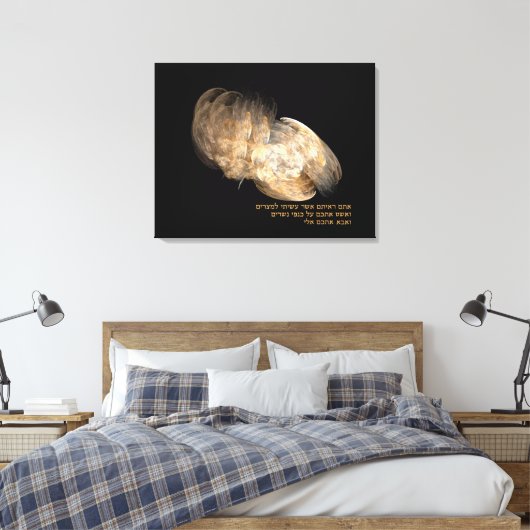 Op Eagle's Wings Canvas Afdruk (Insitu (Slaapkamer))