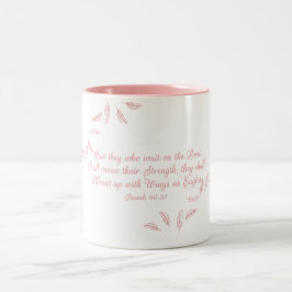 Op Eagles Wings Christelijke Geschriften Koffiebek Tweekleurige Koffiemok