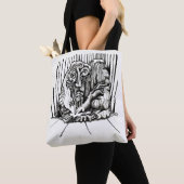 Op Edge, door Brian Benson Tote Bag (Dichtbij)