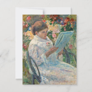 Op een balkon door Mary Cassatt Flat Kaart