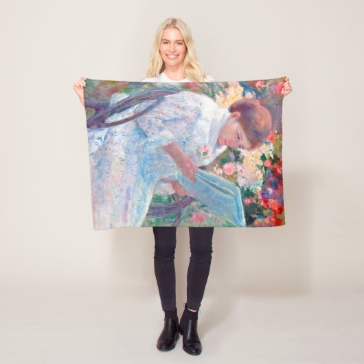 Op een balkon, Mary Cassatt Fleece Deken (In situ)