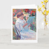 Op een balkon, Mary Cassatt Kaart (Gele Bloem)