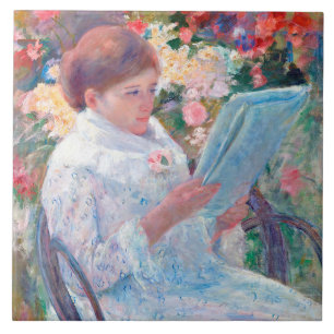 Op een balkon, Mary Cassatt Tegeltje