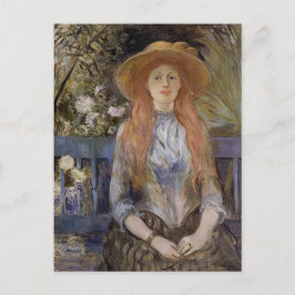 Op een bankje door Berthe Morisot ansichtkaart Briefkaart