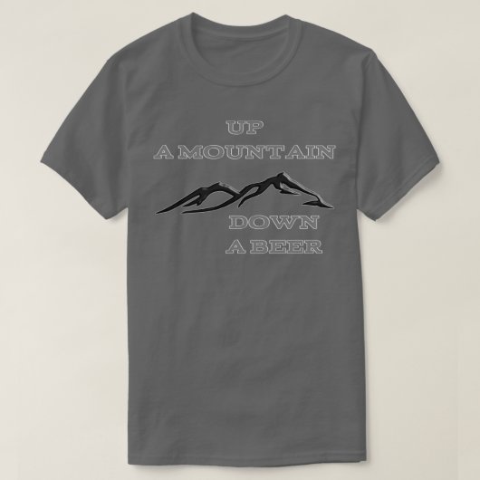 Op een berg onder een bier 1 t-shirt (Design voorkant)
