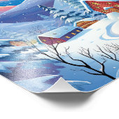 Op een besneeuwde ochtend foto afdruk (Hoek)