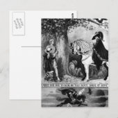 Op een Bleek paard Briefkaart (Voorkant / Achterkant)