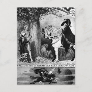 Op een Bleek paard Briefkaart