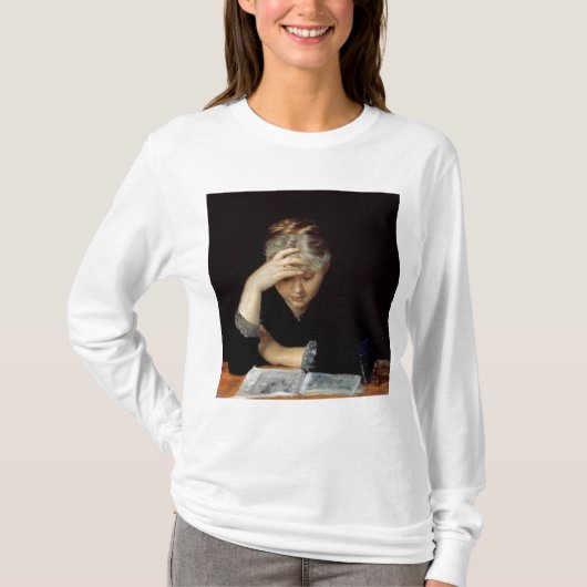 Op een boek t-shirt (Voorkant)