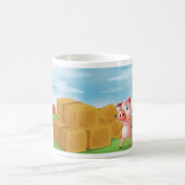 Op een Boerderij hay bales koffie Mok (Center)