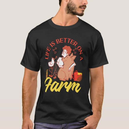 Op een Boerderij T-shirt (Voorkant)
