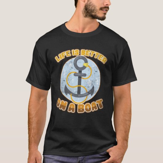 op een boot t-shirt (Voorkant)
