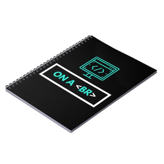 Op een Break (Programmer's Joke) Koffee Mok Bevera Notitieboek (Linkerzijde)