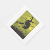 Op een broomstokpapier zitten luiers servet (Hoek)