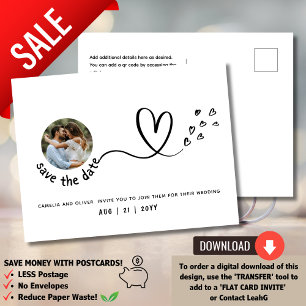 Op een budget? Kies voor een FOTO Bewaar de minima Briefkaart