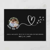 Op een budget? Kies voor een FOTO Save the Date Bl Briefkaart (Voorkant)