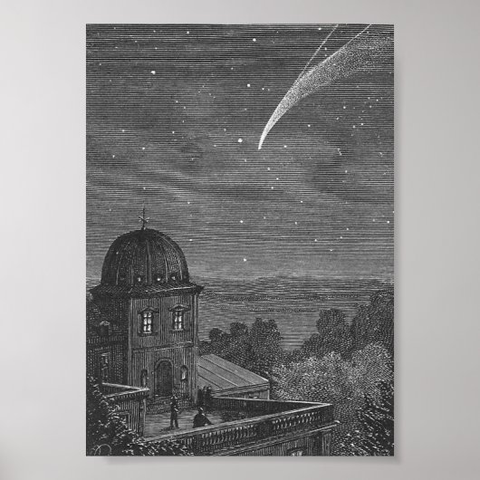 Op een Comet van Jules Verne Poster (Voorkant)