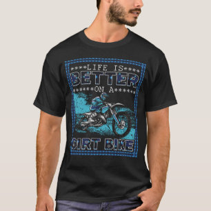 Op een crossmotor & motorrijder t-shirt