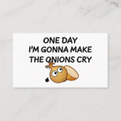 Op een dag ga ik de uien laten drogen visitekaartje (Voorkant)