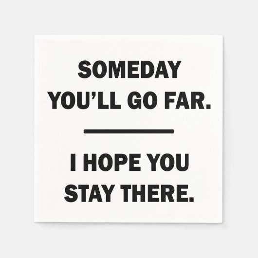 Op een dag ga je ver servet (Voorkant)