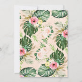 Op een dag getekende Safari Animals Floral Wild Kaart (Achterkant)