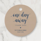 Op een dag, huwelijksrepetitie Dank je cadeautjes. Bedankjes Labels (Voorkant)