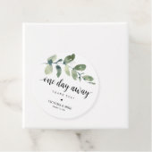 Op een dag, huwelijksrepetitie Dank je cadeautjes. Bedankjes Labels (In situ)