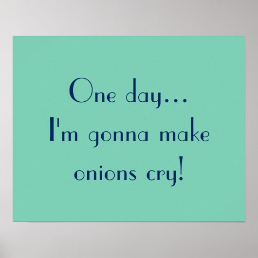 Op een dag... Ik laat uien huilen! Poster (Voorkant)