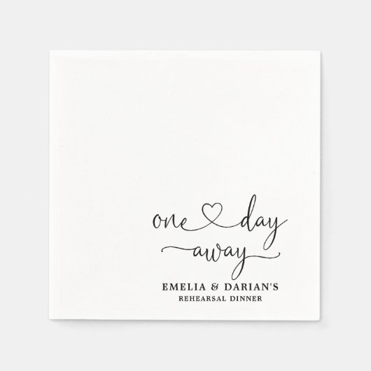 Op een dag is er een huwelijksrepetitie servet (Voorkant)