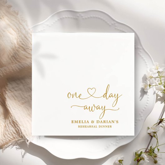 Op een dag is er een huwelijksrepetitie servet