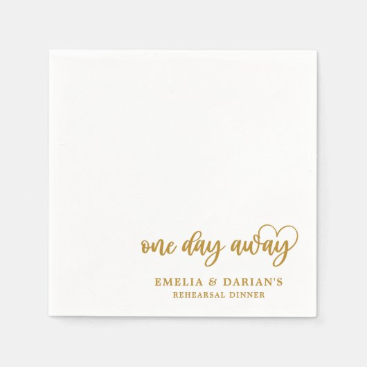 Op een dag is er een huwelijksrepetitie servet (Voorkant)