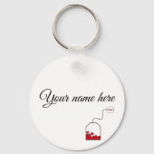 Op een dag krijg je wat je verdient. sleutelhanger (Achterkant)