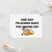 Op een dag maak ik het Briefkaart van de uien. (Voorkant / Achterkant in situ)