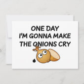 Op een dag maak ik het Briefkaart van de uien. (Voorkant)